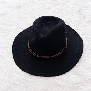 Brixton Black Wool Mesa Fedora Western Hat